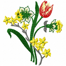 Flowers And Tree Embroidery Design 4 Flowers And Tree Embroidery Design 4